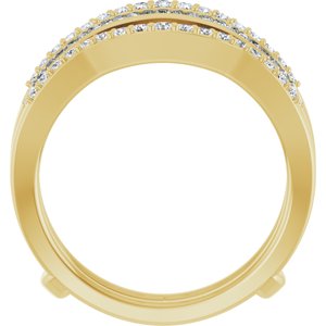 14K Yellow 3/4 CTW Natural Diamond Ring Guard Ethereal Legacy Boutiques