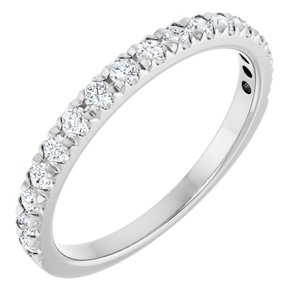 Platinum 1/3 CTW Natural Diamond French-Set Anniversary Band Ethereal Legacy Boutiques