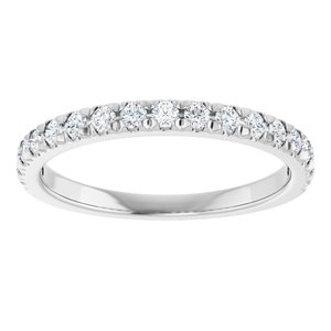 Platinum 1/3 CTW Natural Diamond French-Set Anniversary Band Ethereal Legacy Boutiques