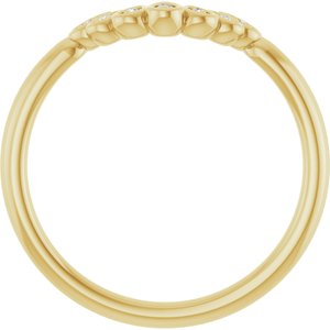 14K Yellow .05 CTW Lab-Grown Diamond  Vintage-Inspired Contour Band Ethereal Legacy Boutiques