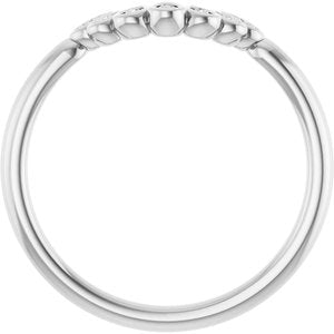 Platinum .025 CTW Natural Diamond Vintage-Inspired Contour Band Ethereal Legacy Boutiques
