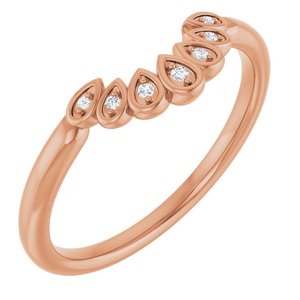 14K Rose .05 CTW Lab-Grown Diamond  Vintage-Inspired Contour Band Ethereal Legacy Boutiques