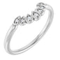 Platinum .04 CTW Natural Diamond Vintage-Inspired Contour Band Ethereal Legacy Boutiques