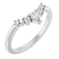 14K White 1/4 CTW Lab-Grown Diamond Contour Band Ethereal Legacy Boutiques