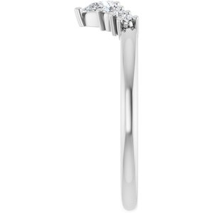 14K White 1/4 CTW Lab-Grown Diamond Contour Band Ethereal Legacy Boutiques