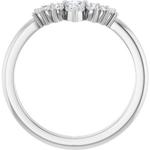 14K White 1/4 CTW Lab-Grown Diamond Contour Band Ethereal Legacy Boutiques