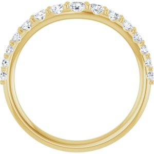 14K Yellow 1/2 CTW Natural Diamond Graduated Contour Band Ethereal Legacy Boutiques