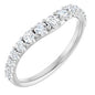 Platinum 1/2 CTW Natural Diamond Graduated Contour Band Ethereal Legacy Boutiques