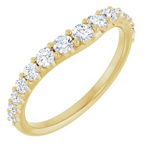 14K Yellow 1/2 CTW Natural Diamond Graduated Contour Band Ethereal Legacy Boutiques