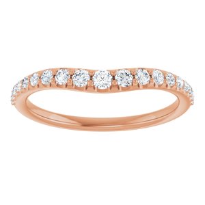 14K Rose 1/3 CTW Lab-Grown Diamond Graduated Contour Band Ethereal Legacy Boutiques