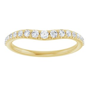 14K Yellow 1/2 CTW Lab-Grown Diamond Graduated Contour Band Ethereal Legacy Boutiques