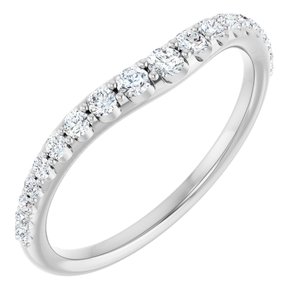 Platinum 1/3 CTW Natural Diamond Graduated Contour Band Ethereal Legacy Boutiques