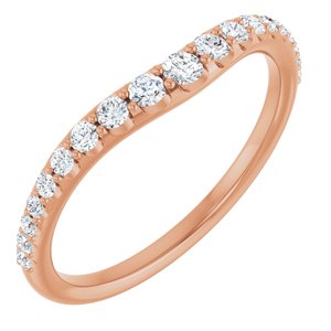14K Rose 1/2 CTW Lab-Grown Diamond Graduated Contour Band Ethereal Legacy Boutiques