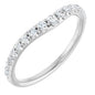 Platinum 1/3 CTW Lab-Grown Diamond Graduated Contour Band Ethereal Legacy Boutiques