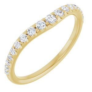 14K Yellow 1/3 CTW Lab-Grown Diamond Graduated Contour Band Ethereal Legacy Boutiques