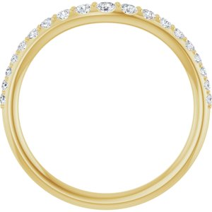 14K Yellow 1/3 CTW Lab-Grown Diamond Graduated Contour Band Ethereal Legacy Boutiques