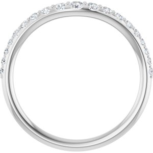 Platinum 1/3 CTW Lab-Grown Diamond Graduated Contour Band Ethereal Legacy Boutiques