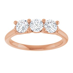 14K Rose 3/4 CTW Natural Diamond Anniversary Band Ethereal Legacy Boutiques