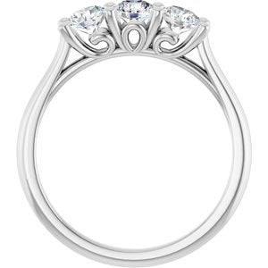 14K White 3/4 CTW Natural Diamond Anniversary Band Ethereal Legacy Boutiques