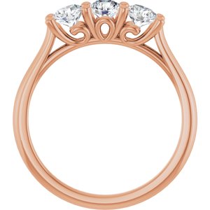 14K Rose 3/4 CTW Natural Diamond Anniversary Band Ethereal Legacy Boutiques