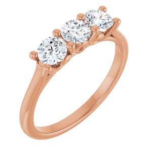 14K Rose 3/4 CTW Natural Diamond Anniversary Band Ethereal Legacy Boutiques