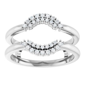 14K White 1/5 CTW Lab-Grown Diamond  Ring Guard Ethereal Legacy Boutiques