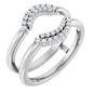 14K White 1/5 CTW Lab-Grown Diamond  Ring Guard Ethereal Legacy Boutiques