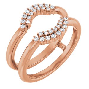 14K Rose 1/5 CTW Lab-Grown Diamond  Ring Guard Ethereal Legacy Boutiques