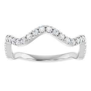 14K White 1/3 CTW Natural Diamond French-Set Anniversary Band Ethereal Legacy Boutiques