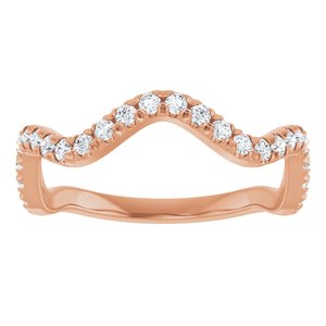 14K Rose 1/3 CTW Natural Diamond French-Set Anniversary Band Ethereal Legacy Boutiques