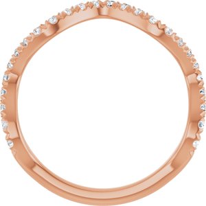 14K Rose 1/3 CTW Natural Diamond French-Set Anniversary Band Ethereal Legacy Boutiques
