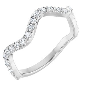 14K White 1/3 CTW Natural Diamond French-Set Anniversary Band Ethereal Legacy Boutiques