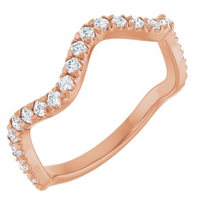 14K Rose 1/3 CTW Natural Diamond French-Set Anniversary Band Ethereal Legacy Boutiques