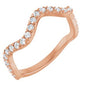 14K Rose 1/3 CTW Natural Diamond French-Set Anniversary Band Ethereal Legacy Boutiques