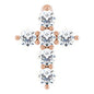 14K Rose 1/6 CTW Natural Diamond Cross Pendant Ethereal Legacy Boutiques