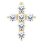 14K Yellow 1/6 CTW Natural Diamond Cross Pendant Ethereal Legacy Boutiques