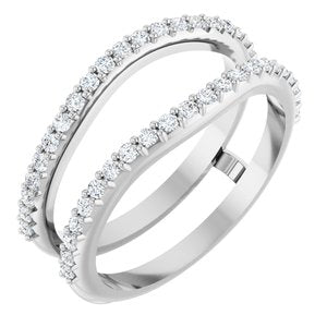 14K White 1/3 CTW Lab-Grown Diamond  Ring Guard Ethereal Legacy Boutiques