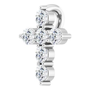 14K White 1/6 CTW Lab-Grown Diamond Cross Pendant Ethereal Legacy Boutiques