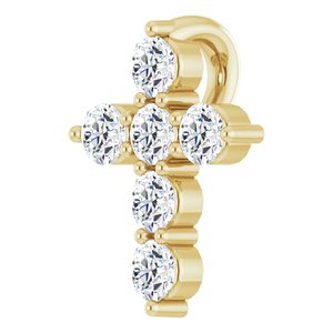 14K Yellow 1/6 CTW Natural Diamond Cross Pendant Ethereal Legacy Boutiques