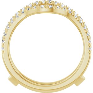 14K Yellow 1/2 CTW Lab-Grown Diamond French-Set Ring Guard Ethereal Legacy Boutiques