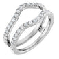 Platinum 1/2 CTW Diamond French-Set Ring Guard Mounting Ethereal Legacy Boutiques