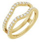 14K Yellow 1/2 CTW Diamond French-Set Ring Guard Mounting Ethereal Legacy Boutiques