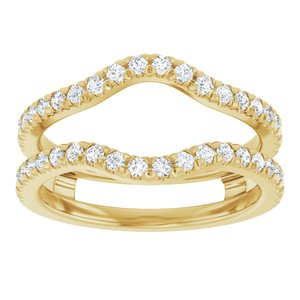 14K Yellow 1/2 CTW Diamond French-Set Ring Guard Mounting Ethereal Legacy Boutiques
