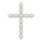 14K Yellow 3/8 CTW Lab-Grown Diamond Cross Pendant Ethereal Legacy Boutiques