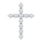 14K White 3/8 CTW Natural Diamond Cross Pendant Ethereal Legacy Boutiques