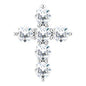 14K White 1/4 CTW Natural Diamond Cross Pendant Ethereal Legacy Boutiques