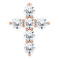 14K Rose 1/4 CTW Natural Diamond Cross Pendant Ethereal Legacy Boutiques