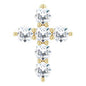 14K Yellow 1/4 CTW Lab-Grown Diamond Cross Pendant
