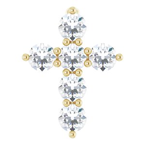 14K Yellow 1/4 CTW Natural Diamond Cross Pendant Ethereal Legacy Boutiques
