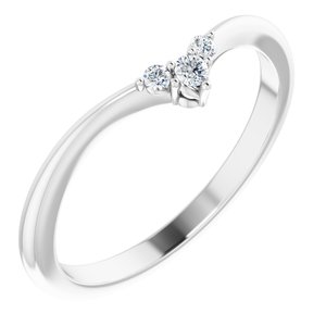 14K White .05 CTW Natural Diamond Matching Band Ethereal Legacy Boutiques